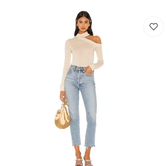 Camila Coelho Cream One-Shoulder Sweater - Bexley - Picture 2 of 6